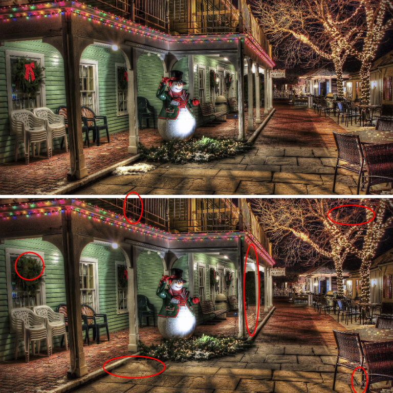  Finde 6 Fehler im Suchbild: Weihnachten - DasKIAS Bildidee 