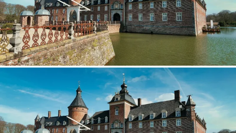 Finde 6 Fehler im Suchbild: Schloss Anholt Münsterland