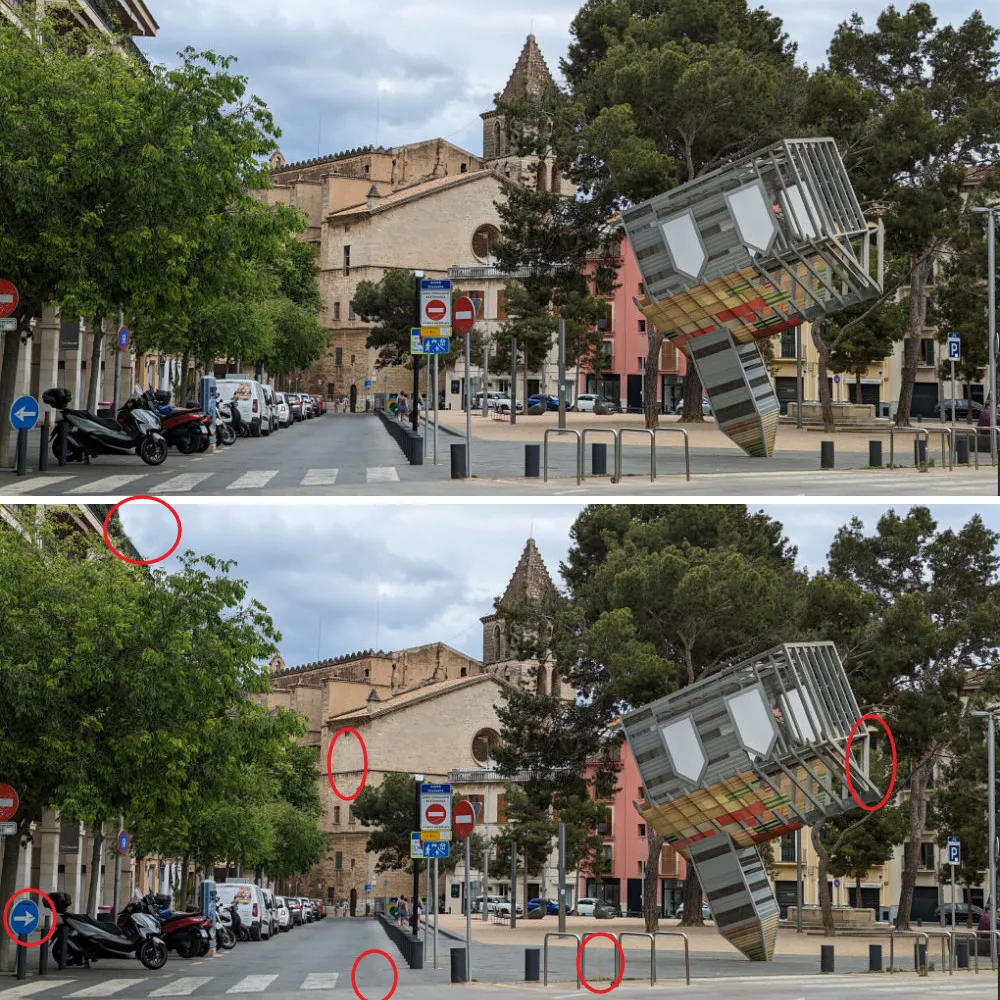 Lösung zum Suchbild - Plaça de la Porta de Santa Catalina